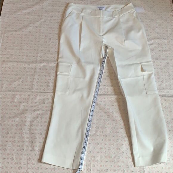 NWT Calvin Klein White Cargo Pants Size 4 - Picture 8 of 14